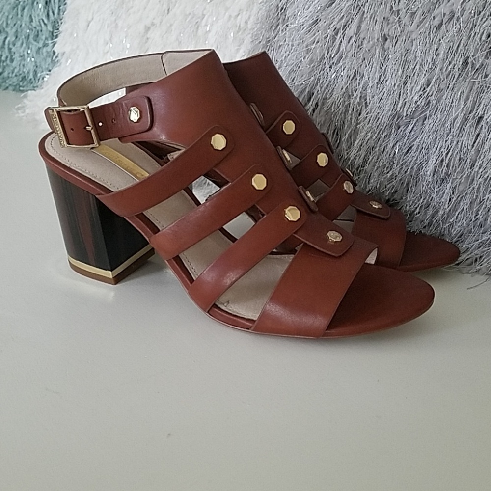 LOUISE ET CIE Brown and Gold shoes
